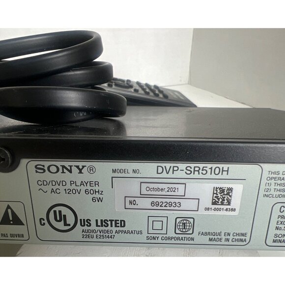 Sony DVP-SR510H CD/DVD Player HDMI Compact Disc Energy Star Dolby Digital Remote - Picture 4 of 5